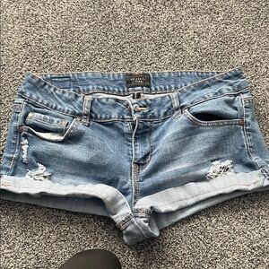 Celebrity Pink Distressed Blue Jean Shorts